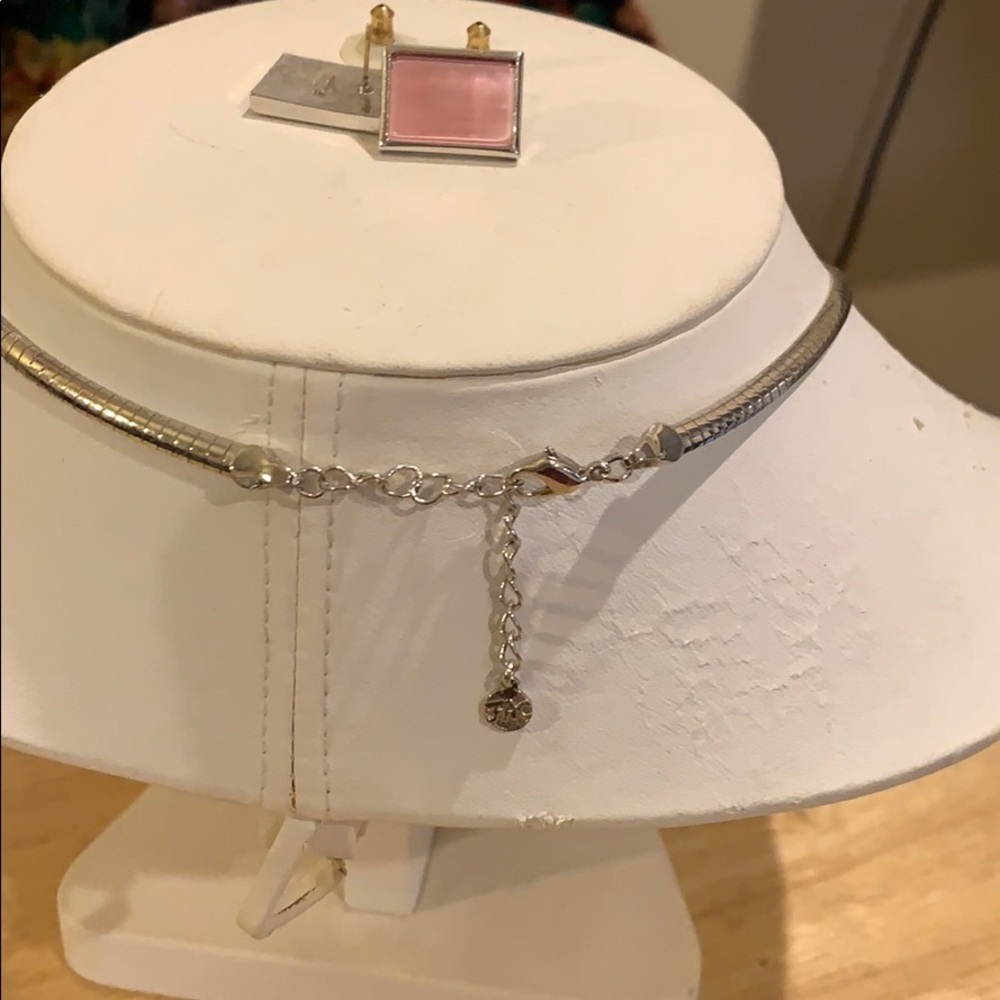 Fifth Avenue pink stone Necklace and earri… - Picture 5 of 5